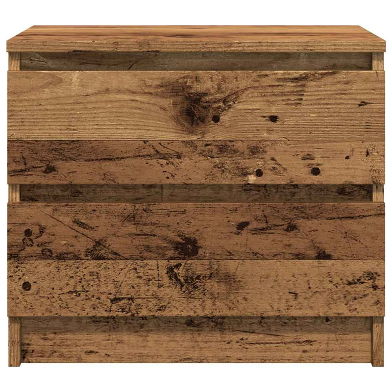 vidaXL 2 db antik fa színű szerelt fa éjjeliszekrény 50 x 40 x 43,5 cm
