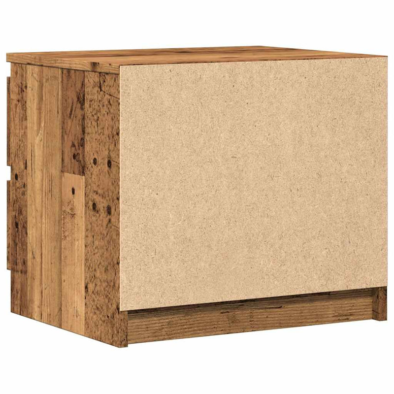 vidaXL 2 db antik fa színű szerelt fa éjjeliszekrény 50 x 40 x 43,5 cm