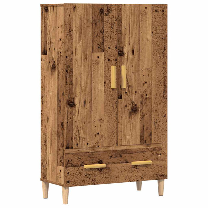 vidaXL Highboard régi fa 70x31x115 cm gépesített fa