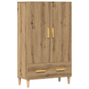 vidaXL Highboard artisan tölgy 70x31x115 cm gépi úton előállított fa
