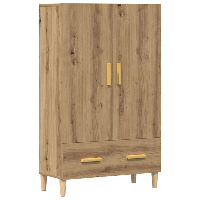 vidaXL Highboard artisan tölgy 70x31x115 cm gépi úton előállított fa