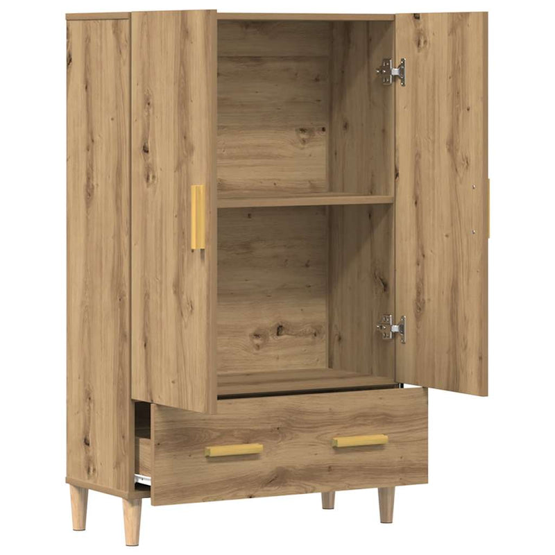 vidaXL Highboard artisan tölgy 70x31x115 cm gépi úton előállított fa