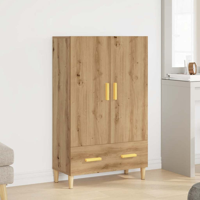 vidaXL Highboard artisan tölgy 70x31x115 cm gépi úton előállított fa