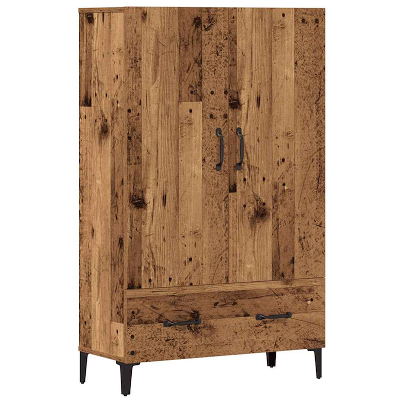 vidaXL Highboard régi fa 70x31x115 cm gépesített fa