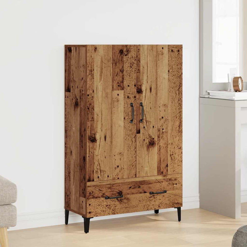 vidaXL Highboard régi fa 70x31x115 cm gépesített fa