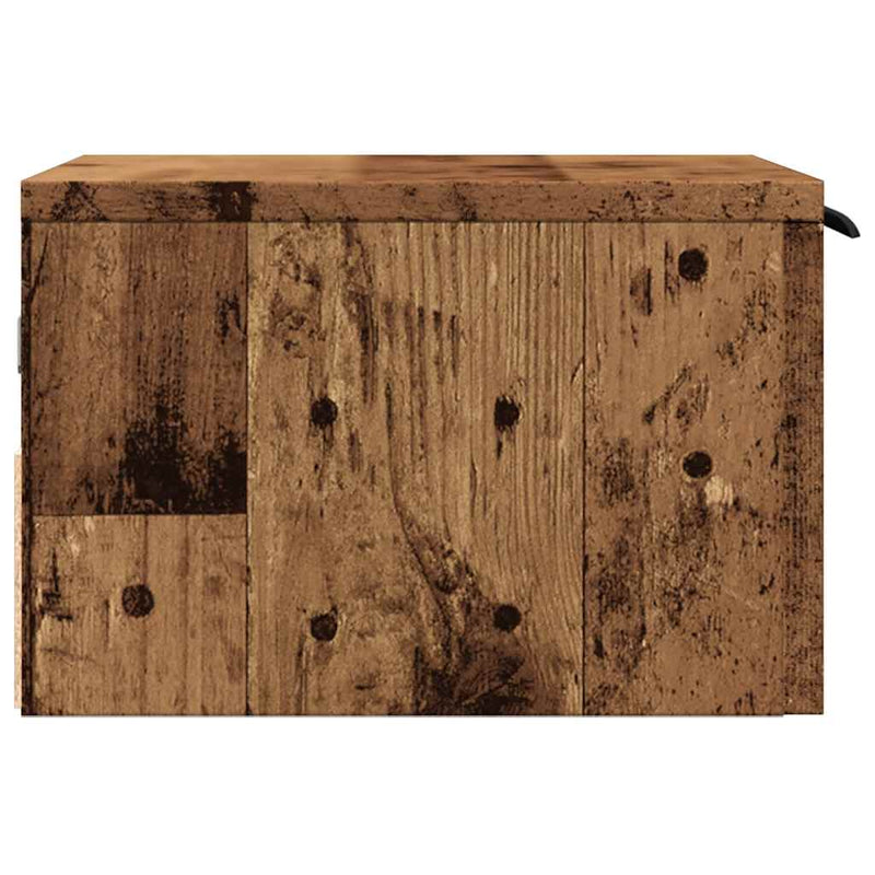vidaXL antik fa színű falra szerelhető éjjeliszekrény 34 x 30 x 20 cm