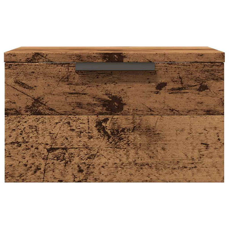 vidaXL 2 db antik fa színű falra szerelhető éjjeliszekrény 34x30x20 cm