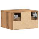 vidaXL kézműves tölgy színű falra szerelhető éjjeliszekrény 34x30x20cm