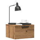 vidaXL 2 db kézműves tölgy fali szerelhető éjjeliszekrény 34x30x20 cm