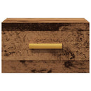 vidaXL antik fa színű falra szerelhető éjjeliszekrény 35x35x20 cm
