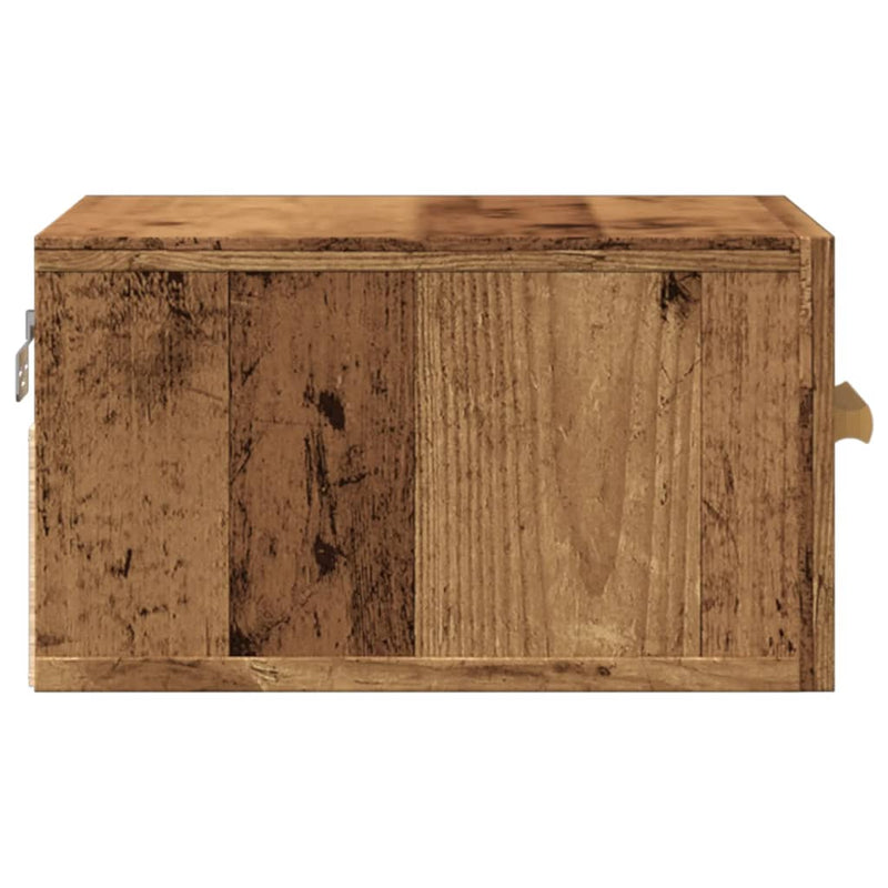 vidaXL 2 db kézműves tölgy falra szerelhető éjjeliszekrény 35x35x20 cm