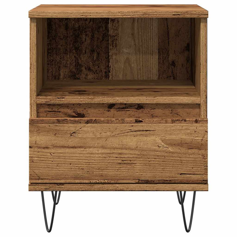 vidaXL antik fa színű szerelt fa éjjeliszekrény 40 x 35 x 50 cm