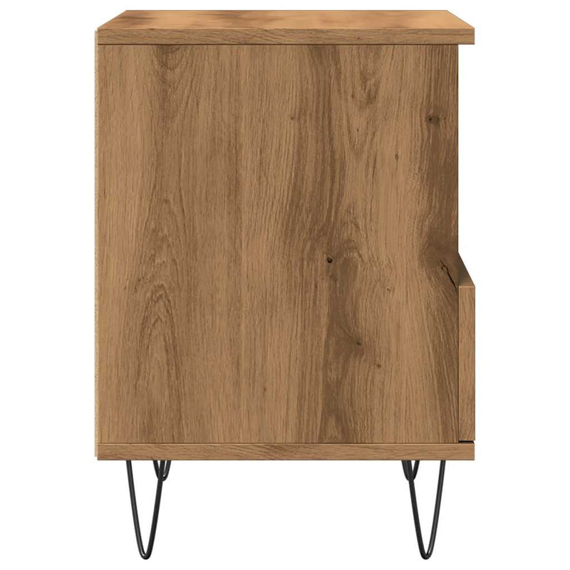 vidaXL kézműves tölgy színű szerelt fa éjjeliszekrény 40 x 35 x 50 cm