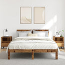 vidaXL 2 db antik fa színű szerelt fa éjjeliszekrény 40 x 35 x 50 cm