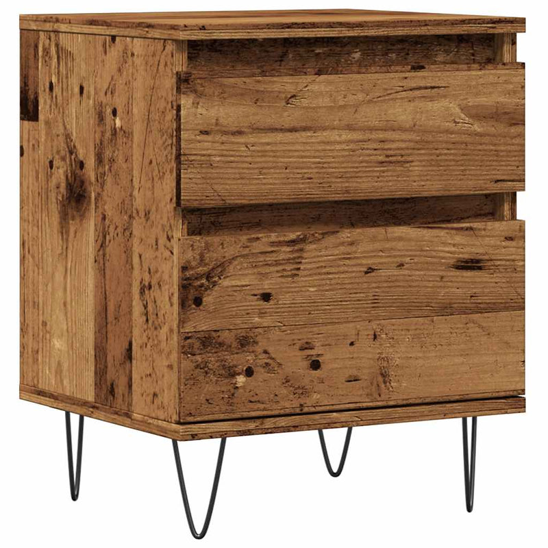 vidaXL antik fa színű szerelt fa éjjeliszekrény 40 x 35 x 50 cm