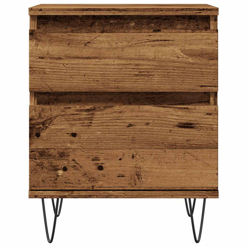 vidaXL antik fa színű szerelt fa éjjeliszekrény 40 x 35 x 50 cm