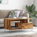 vidaXL antik fa színű szerelt fa dohányzóasztal 90 x 49 x 45 cm