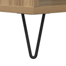 vidaXL kézműves tölgy színű szerelt fa dohányzóasztal 90x49x45 cm