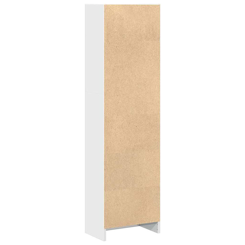 vidaXL magasfényű fehér szerelt fa könyvespolc 40 x 24 x 143 cm