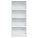 vidaXL magasfényű fehér szerelt fa könyvespolc 60 x 24 x 143 cm