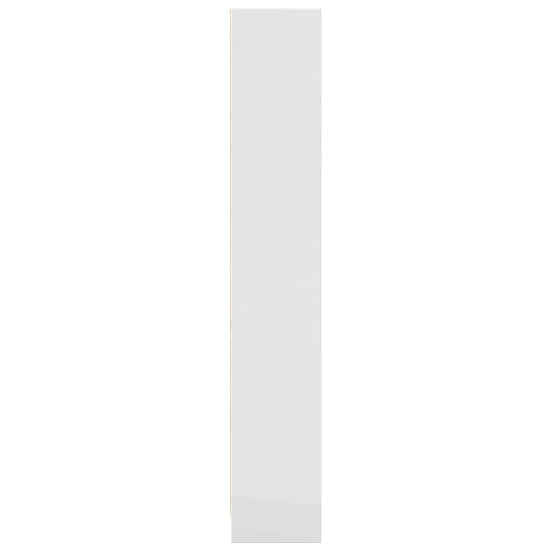 vidaXL magasfényű fehér szerelt fa könyvespolc 60 x 24 x 143 cm