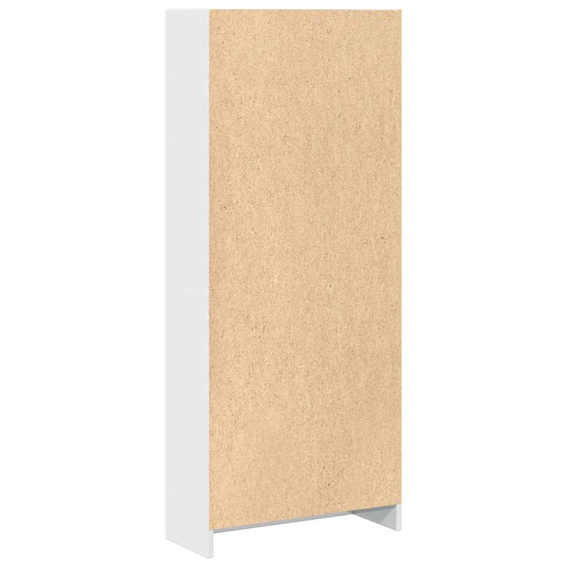 vidaXL magasfényű fehér szerelt fa könyvespolc 60 x 24 x 143 cm