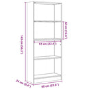 vidaXL magasfényű fehér szerelt fa könyvespolc 60 x 24 x 143 cm