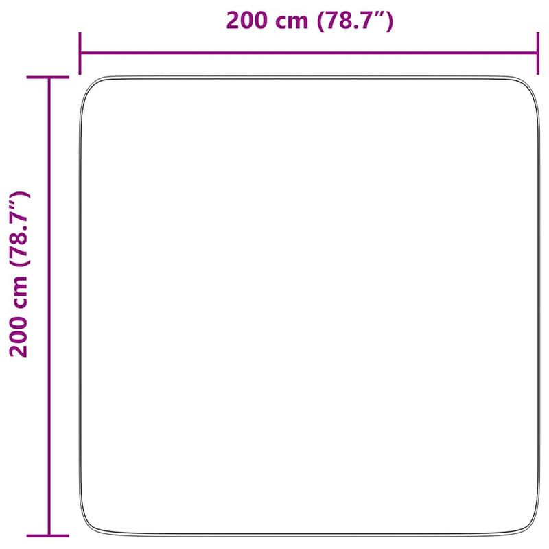 vidaXL bézs poliészter hosszú szálú NAVARRA bozontos szőnyeg 200x200cm