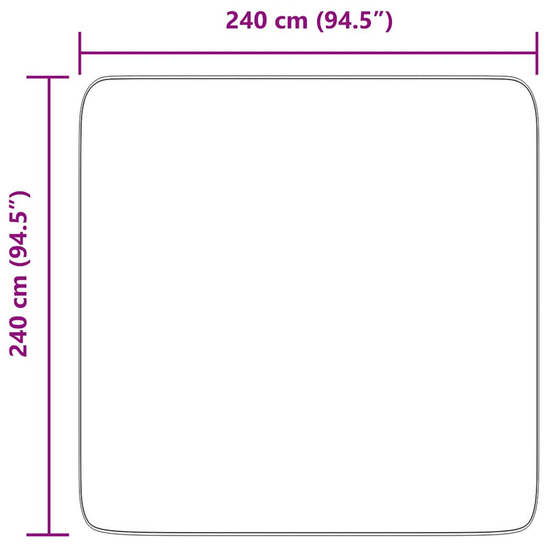 vidaXL bézs poliészter hosszú szálú NAVARRA bozontos szőnyeg 240x240cm