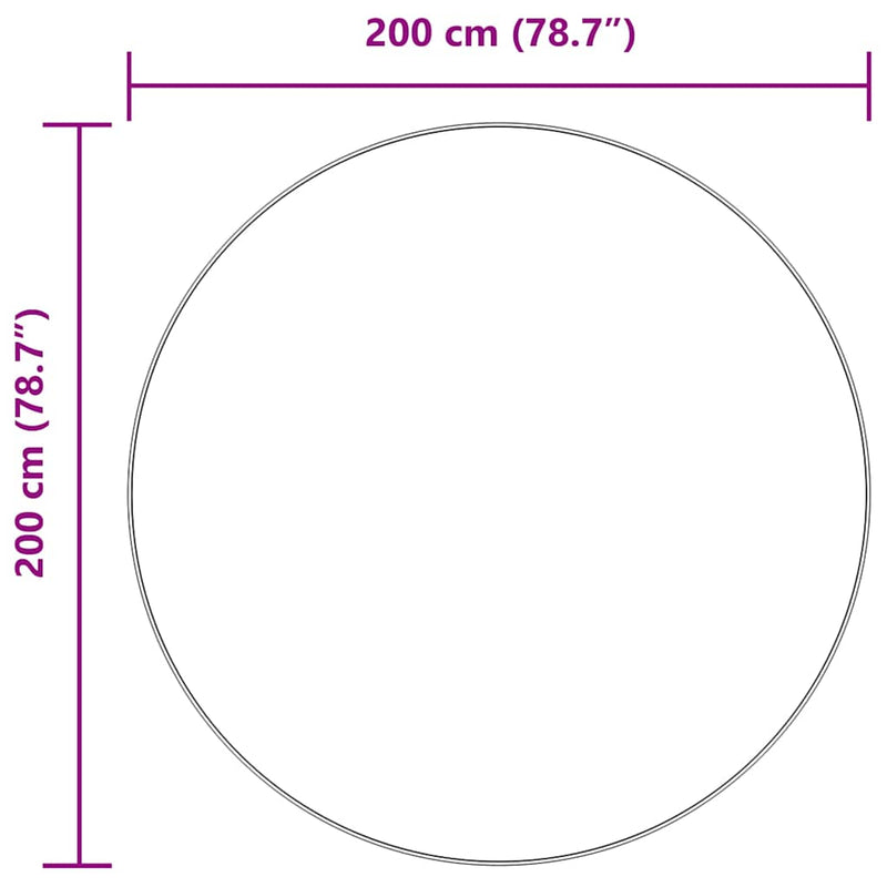 vidaXL krém poliészter hosszú szálú NAVARRA bozontos szőnyeg 200x200cm