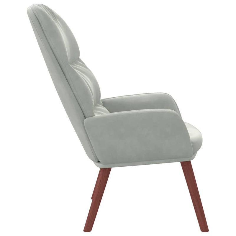 vidaXL világosszürke bársony pihenőszék