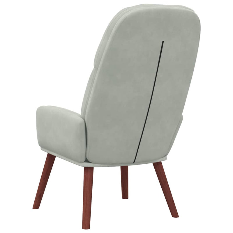 vidaXL világosszürke bársony pihenőszék