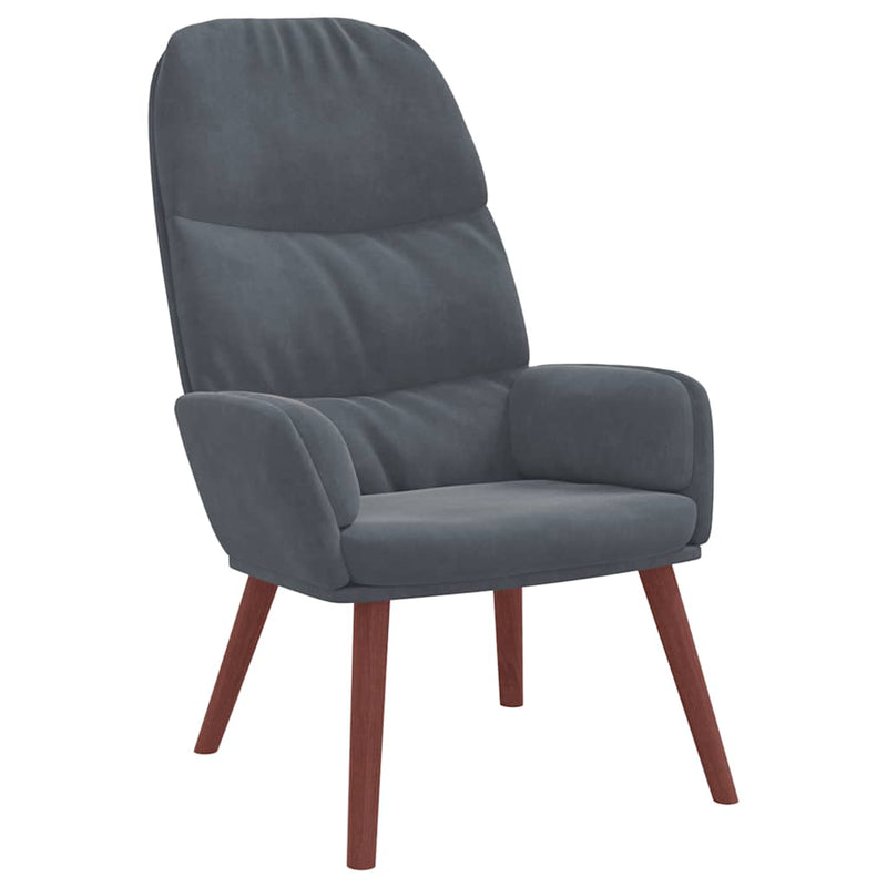 vidaXL sötétszürke bársony pihenőszék