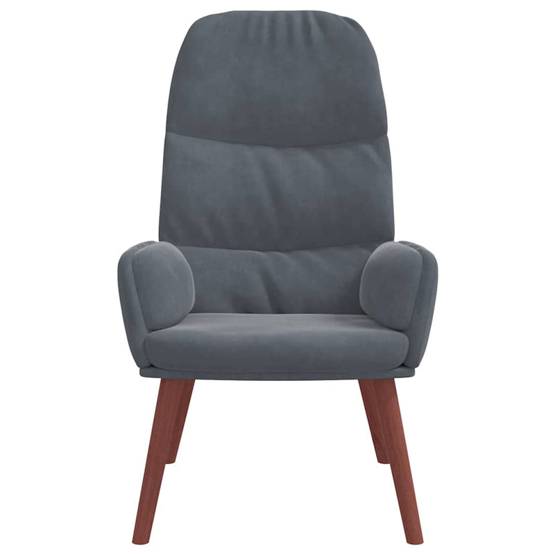 vidaXL sötétszürke bársony pihenőszék