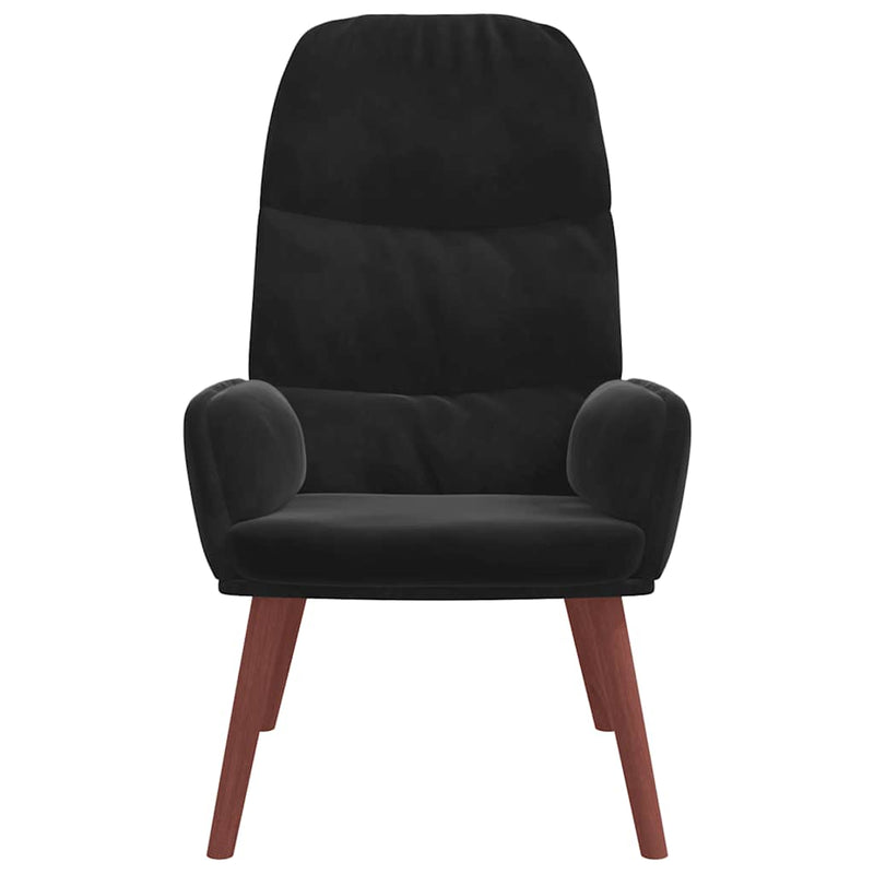 vidaXL fekete bársony pihenőszék