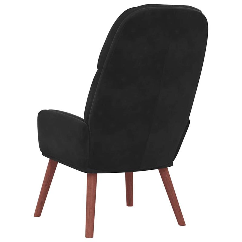 vidaXL fekete bársony pihenőszék