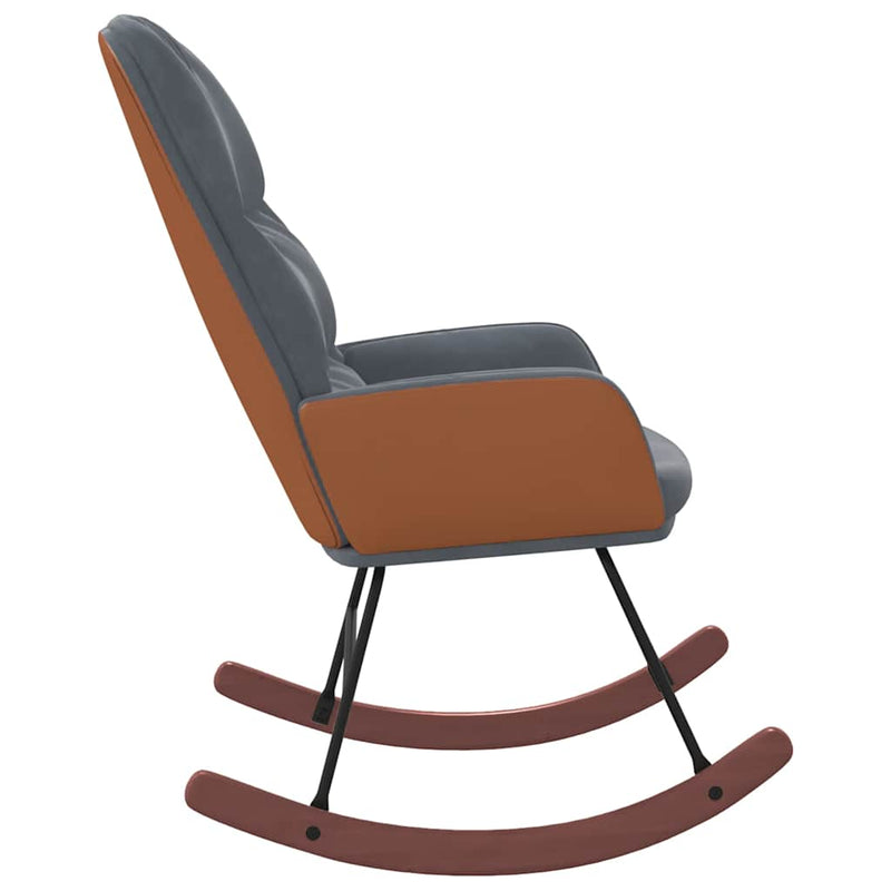 vidaXL sötétszürke bársony hintaszék