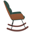 vidaXL sötétzöld bársony hintaszék