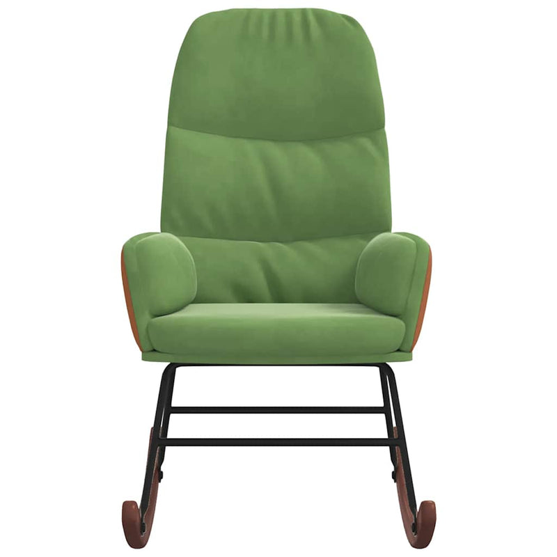 vidaXL világoszöld bársony hintaszék