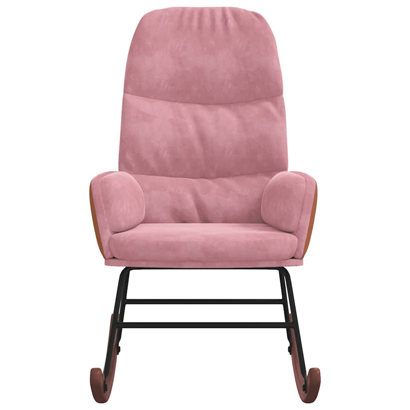 vidaXL rózsaszín bársony hintaszék