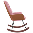 vidaXL rózsaszín bársony hintaszék