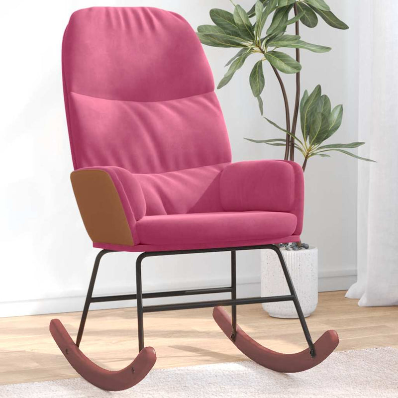 vidaXL bordó bársony hintaszék