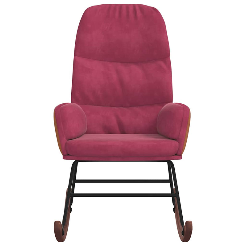 vidaXL bordó bársony hintaszék