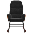 vidaXL fekete bársony hintaszék