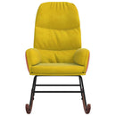 vidaXL sárga bársony hintaszék