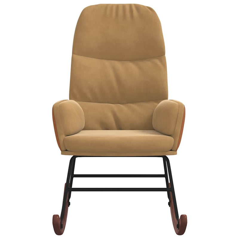 vidaXL barna bársony hintaszék