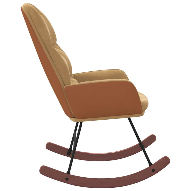 vidaXL barna bársony hintaszék