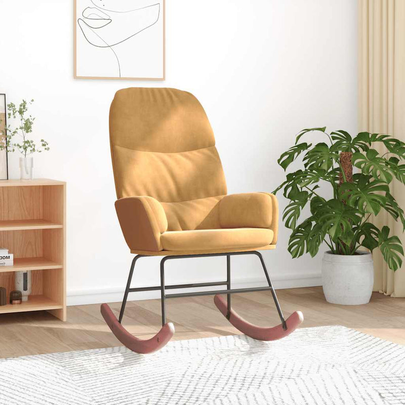 vidaXL barna bársony hintaszék