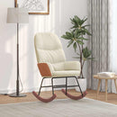 vidaXL krémfehér bársony hintaszék