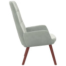 vidaXL világosszürke bársony pihenőszék